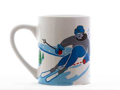 taza esquiador